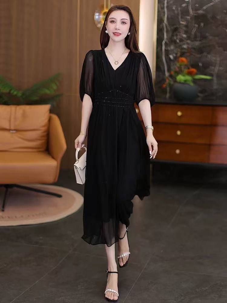 25J83#气质夏季新款显瘦轻奢连衣裙【A9-1】