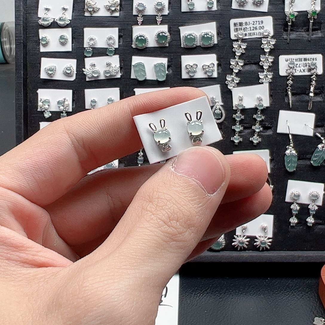 翡翠手链银S925镶嵌天然翡翠