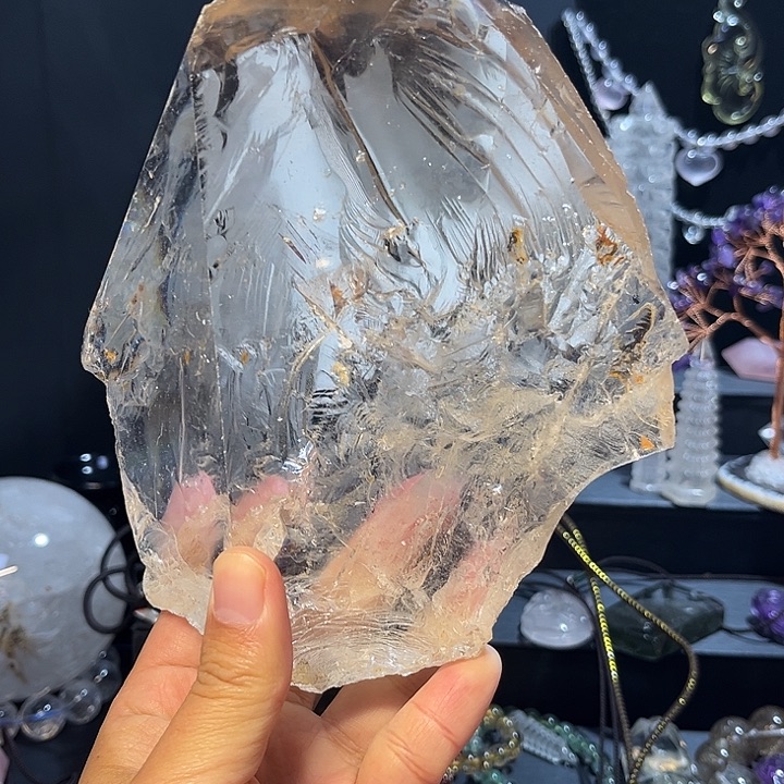 水晶未镶嵌大型摆件（非配饰）天然白水晶摆件原石