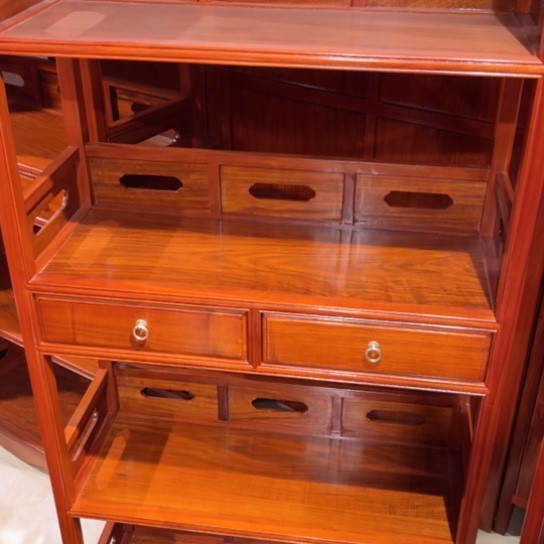 李***紫檀木类家具缅花书架