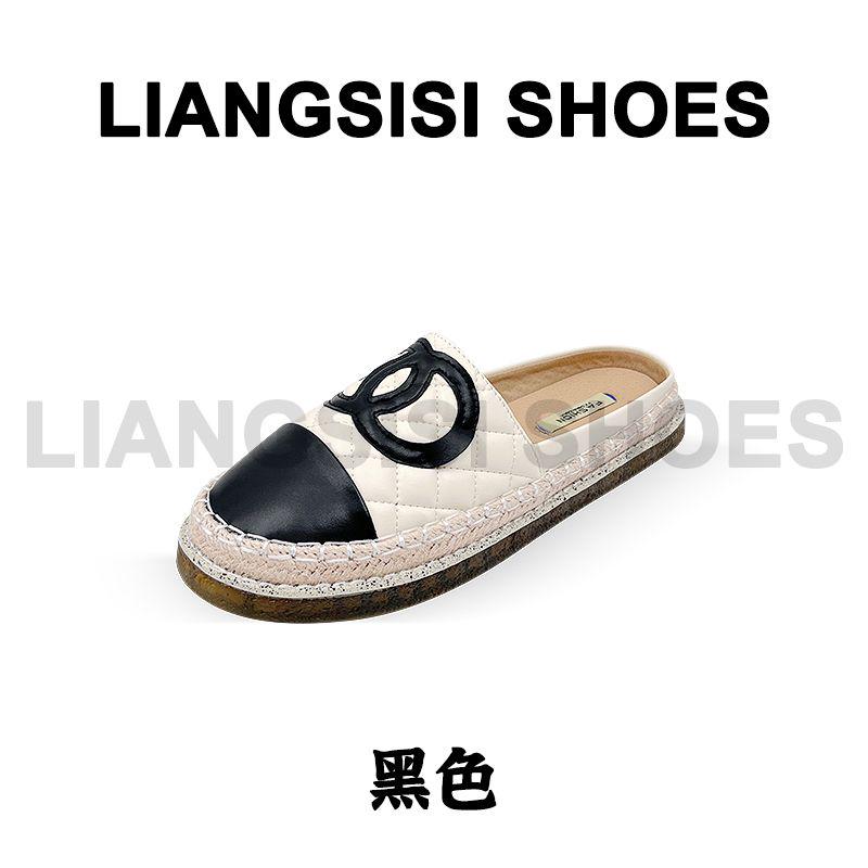 梁思思SHOES【鱼夫鞋】2025新款小香风渔夫百搭休闲包头拖-289-1