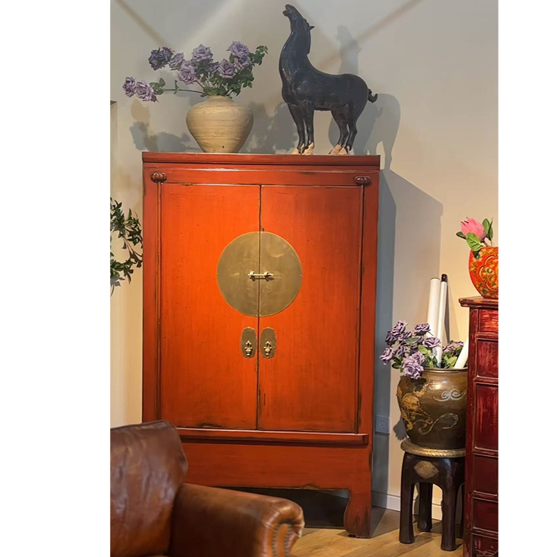 十里红妆红太阳柜彩绘复古柜子大宅门出品东方美学中式衣柜