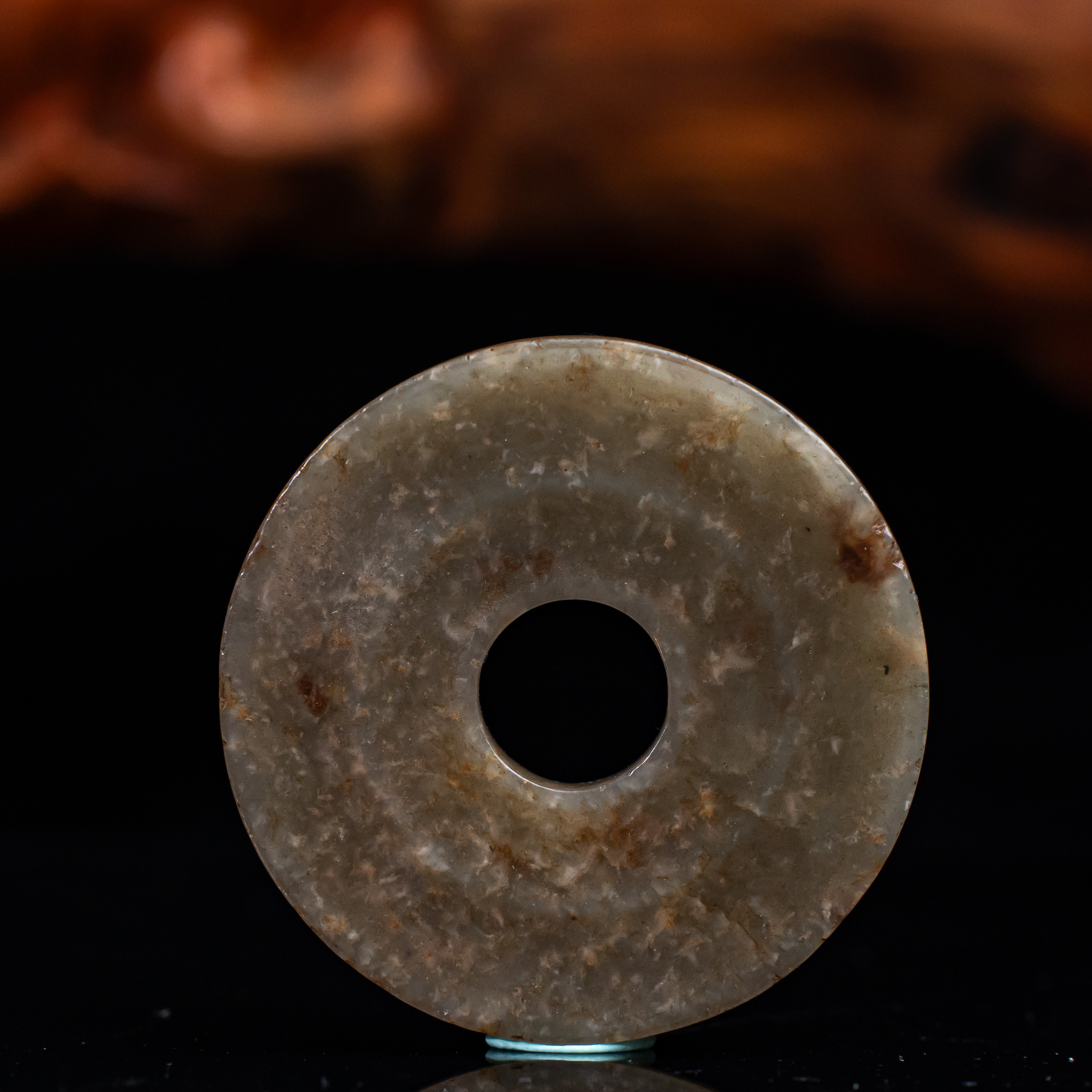 明代和田玉波纹壁-CS