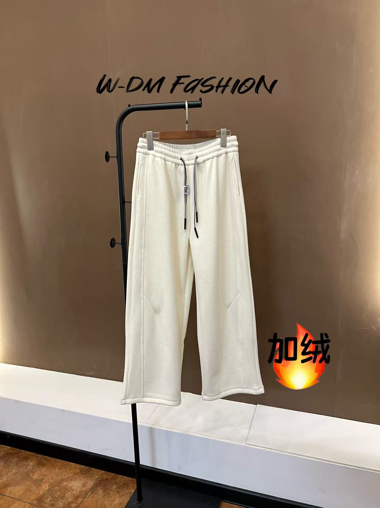 【微胖定制】2025冬季新款加绒显瘦大码弯刀裤7901