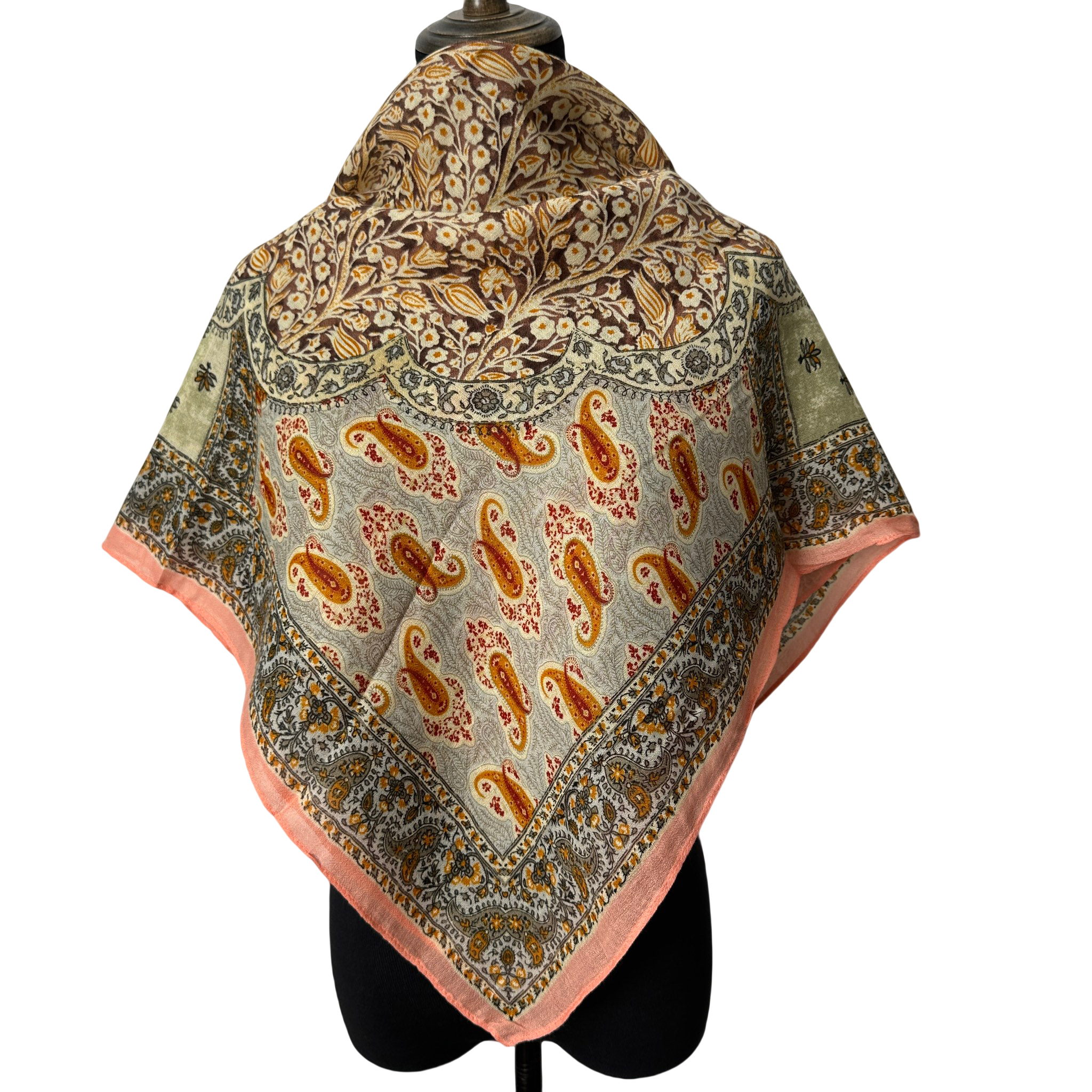 波西米亚风秋冬女士90*90厘米加厚棉麻多用多色方巾