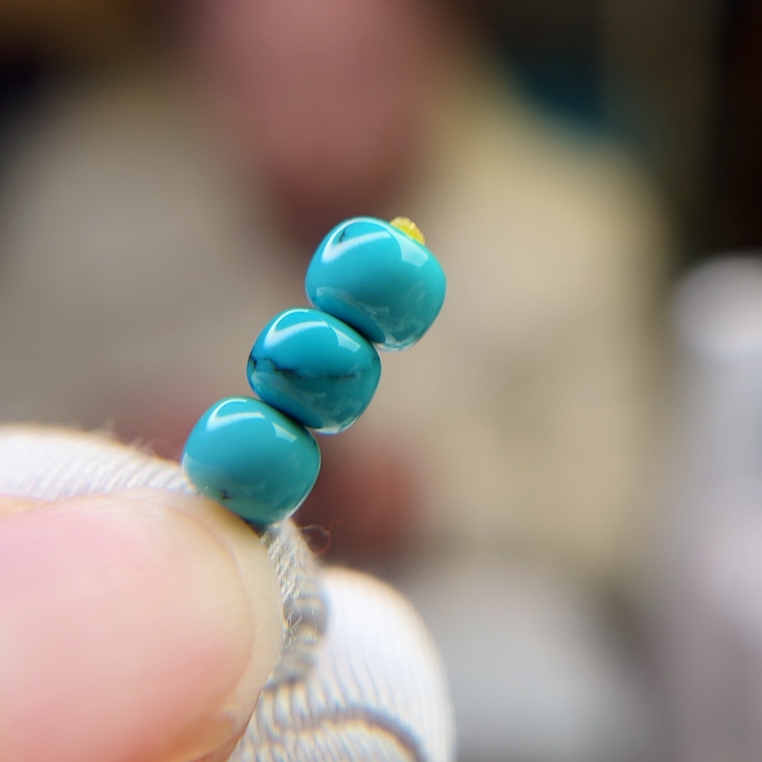 绿松石珠宝奇石未镶嵌6.腰珠