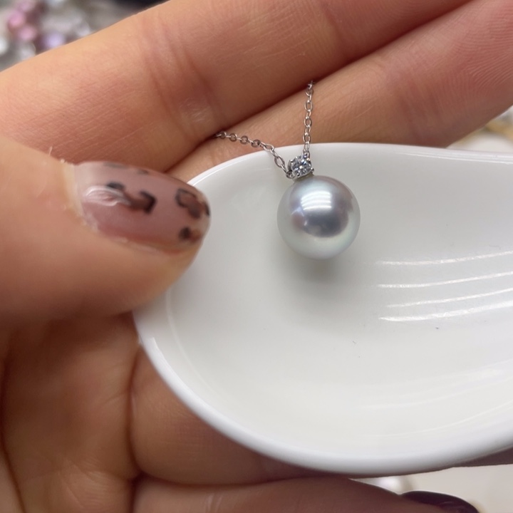 海水珍珠吊坠(赠链)18K金镶嵌