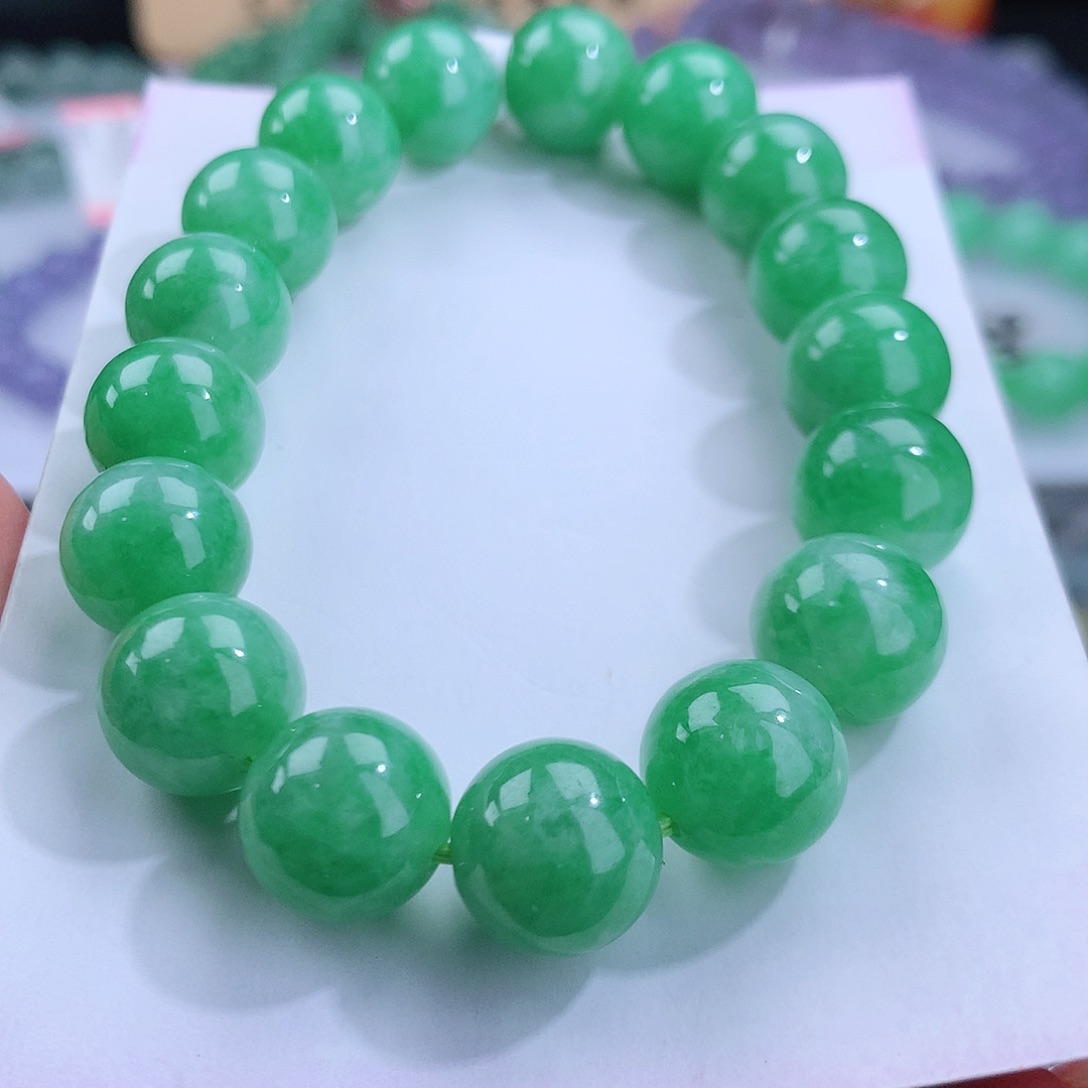 翡翠手链未镶嵌卡11.3mm