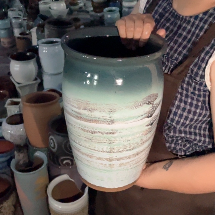 紫砂花盆口20高33正品正品