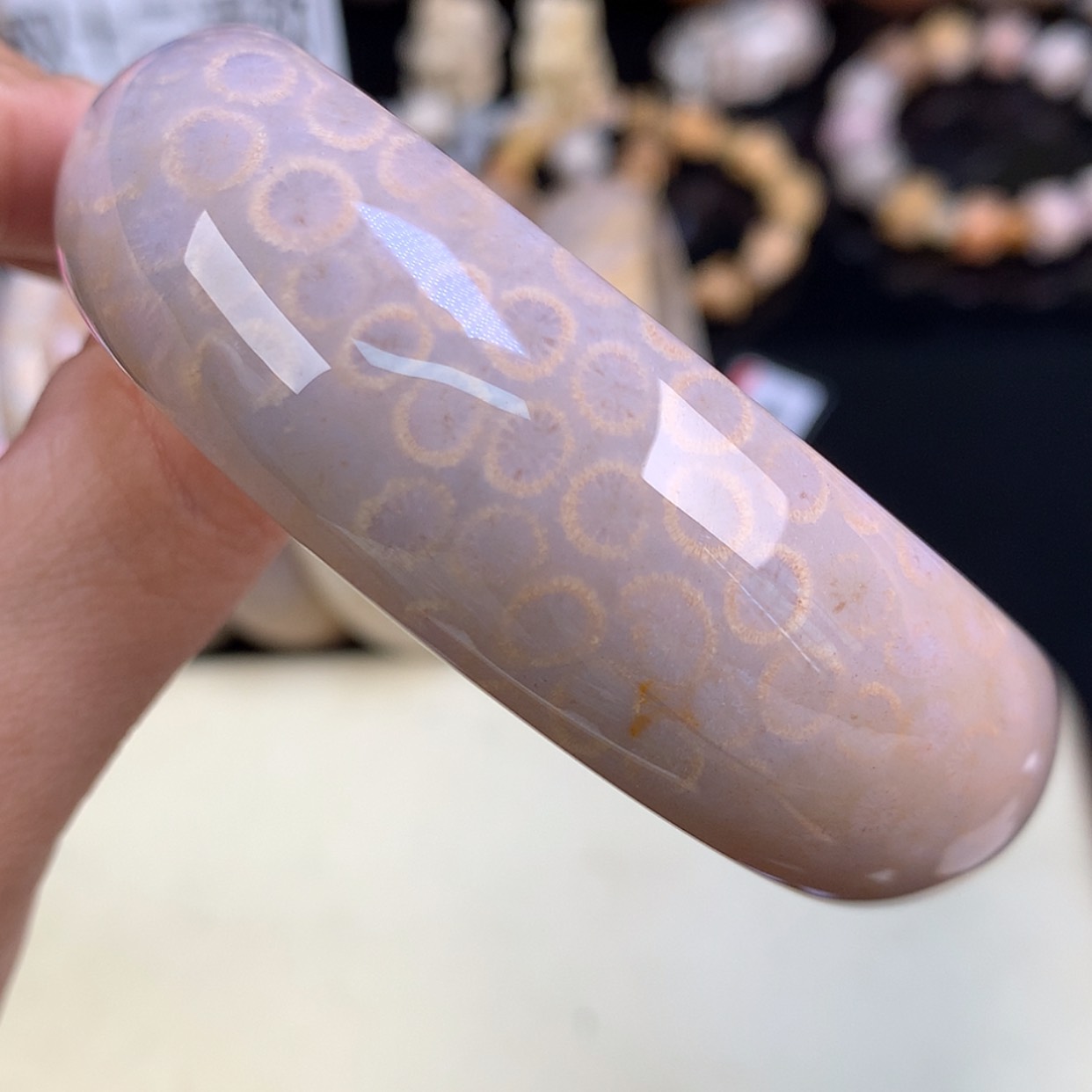 【闪购商品】颈饰未镶嵌硅化珊瑚（珊瑚玉）23号梦幻紫59.4圈