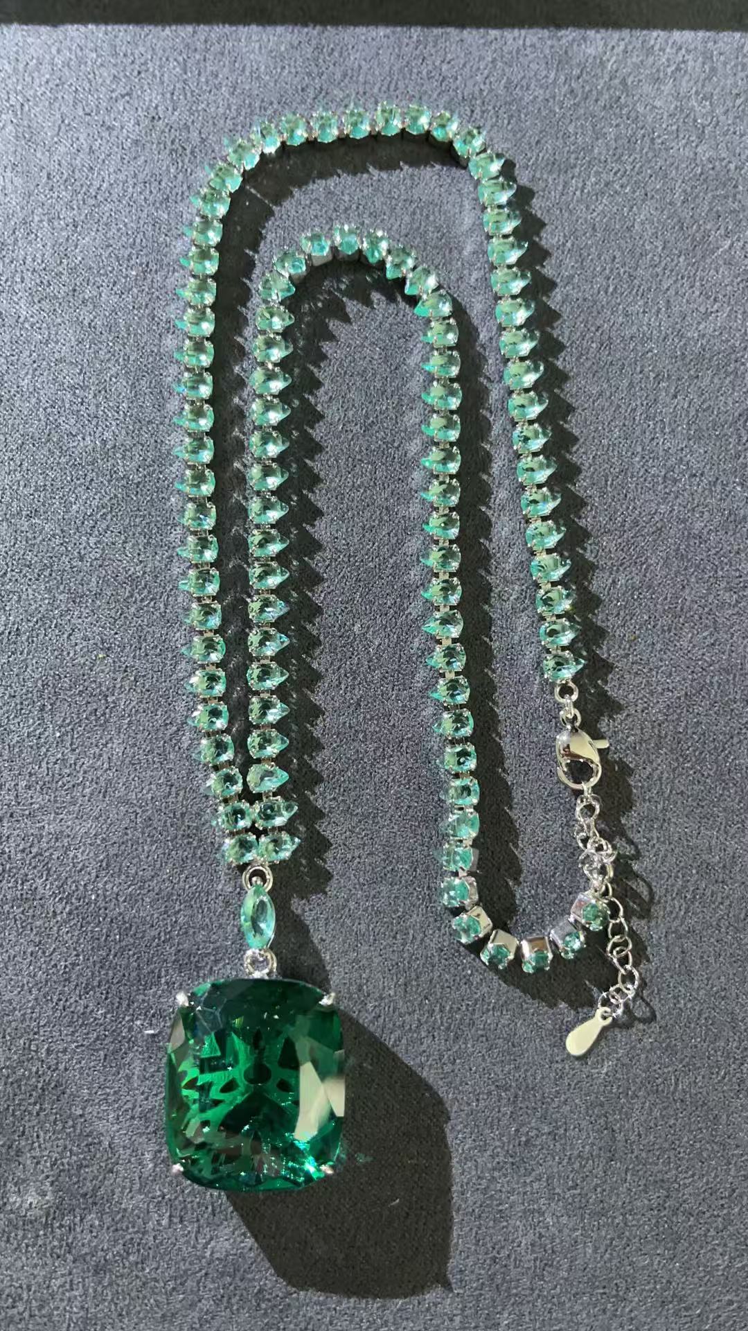 项链 项链 福玺甄选绿圆项链项链7659