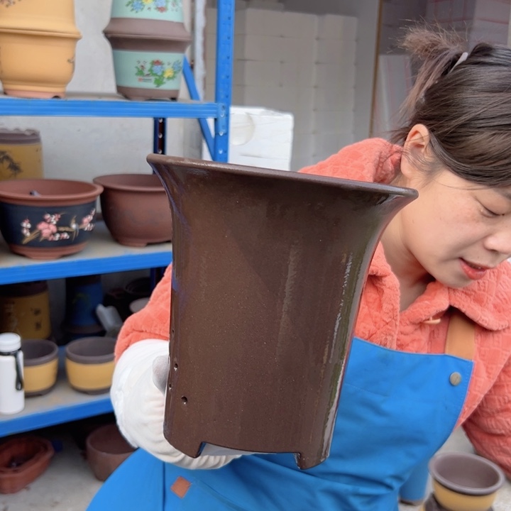 21促销紫泥花盆花盆