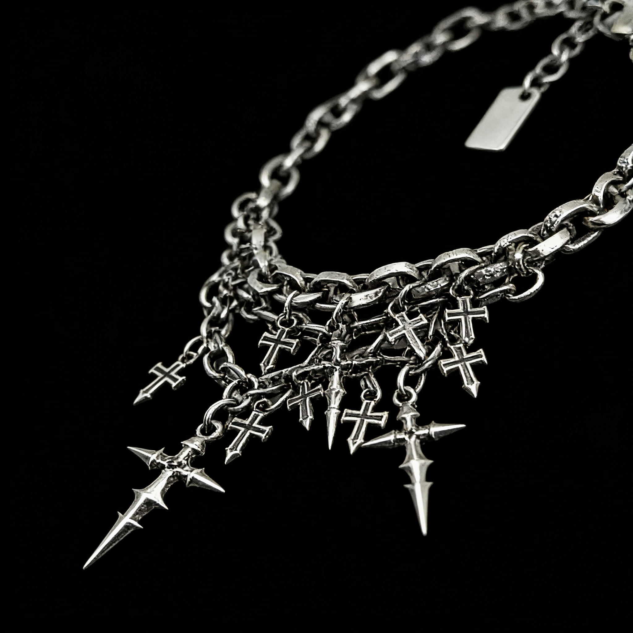 铜合金项链 MKY/糜烂金属系列暗黑链条不规则项链情侣颈链锁骨链