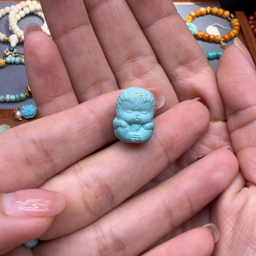 绿松石未镶嵌手链配件