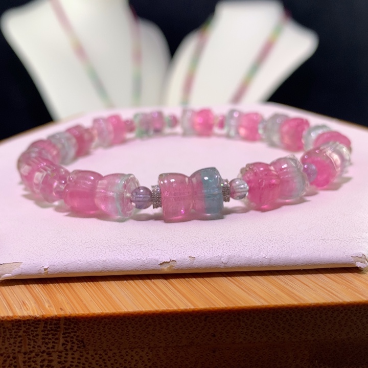 双色碧玺手链未镶嵌