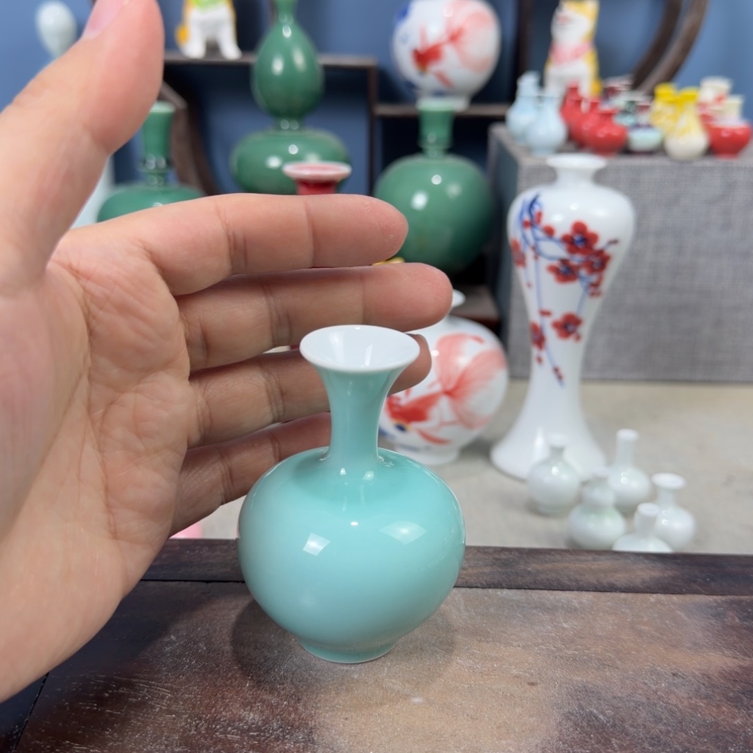陶瓷手工小花器摆件