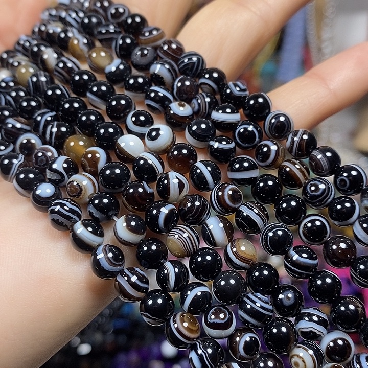 玛瑙/玉髓未镶嵌珠宝半成品玛瑙天眼卡6mm