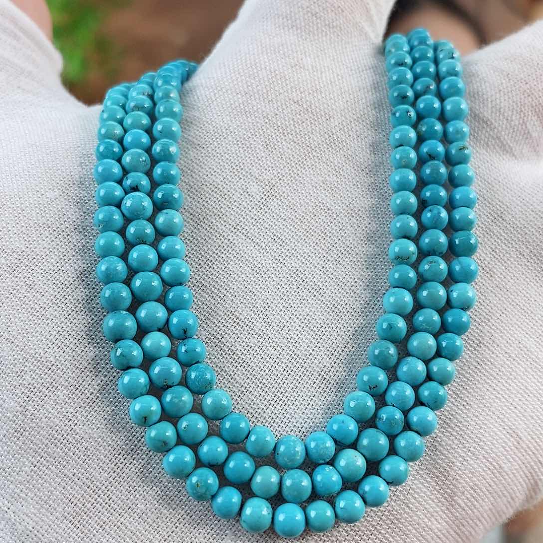 绿松石珠宝奇石未镶嵌4.2mm