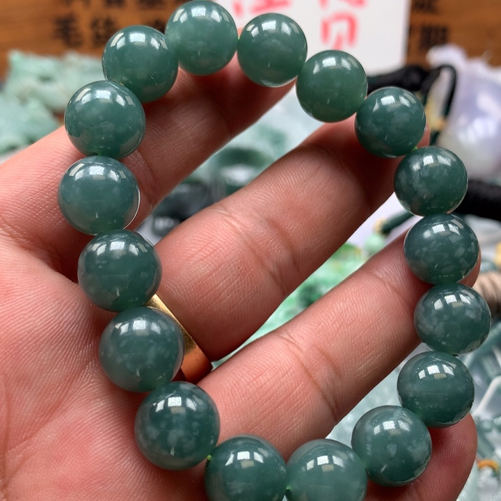 翡翠颈饰未镶嵌保真天然A货翡翠