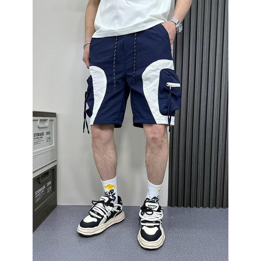 8012夏季休闲短裤男潮牌ins宽松潮流中裤百搭韩版五分裤小众