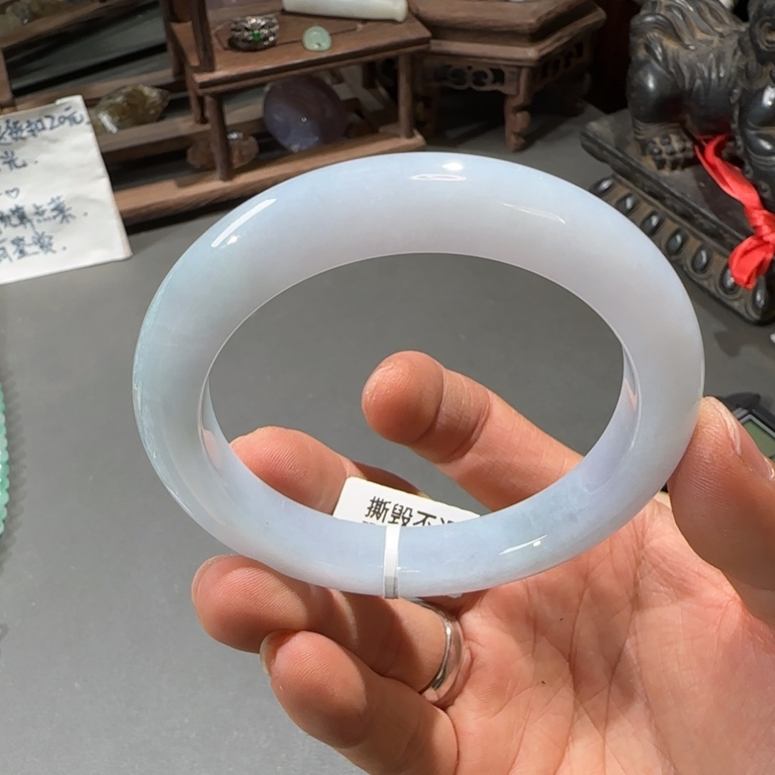 翡翠未镶嵌手镯58圈口