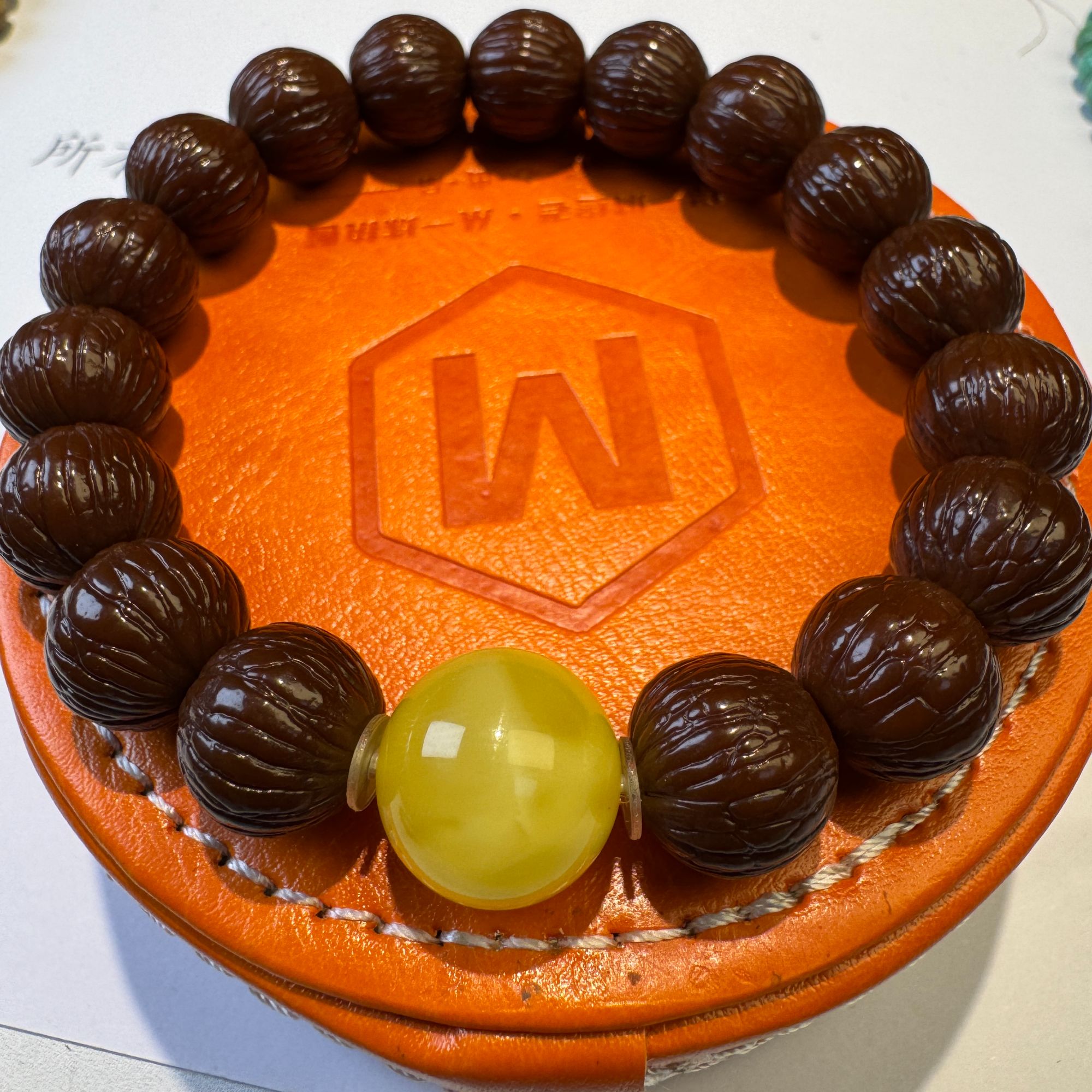 老树猴头凤羽手串