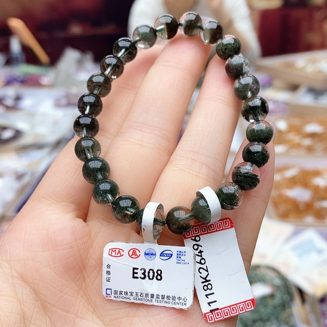 水晶手链未镶嵌E308 绿幽灵