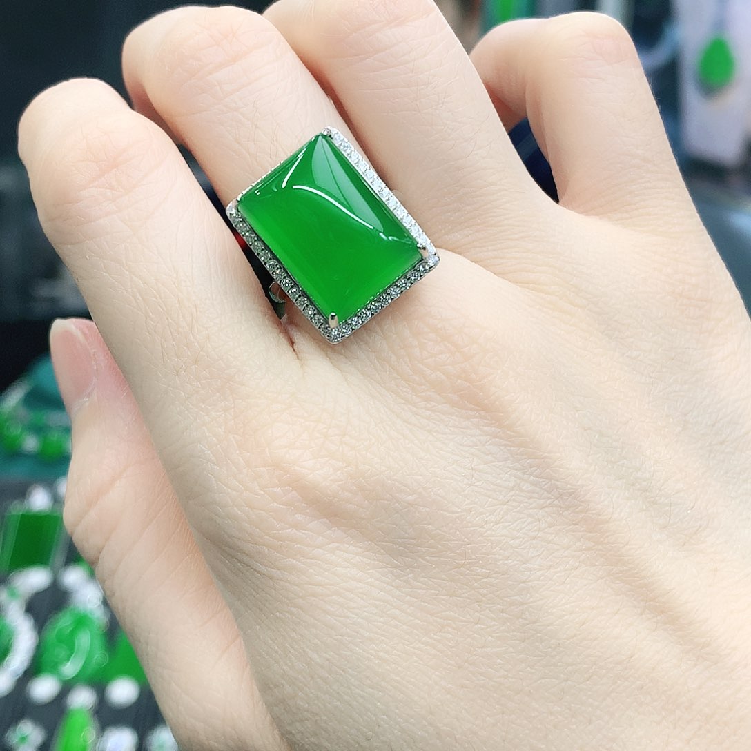 银S925镶嵌戒指玛瑙/玉髓