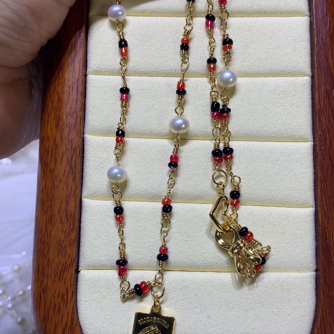 淡水珍珠颈饰合金