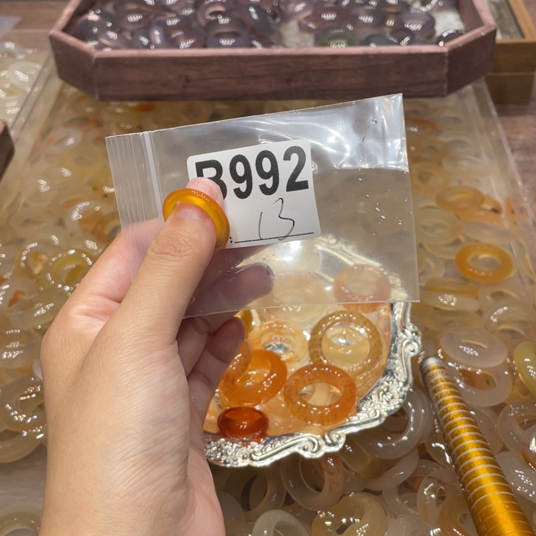 玛瑙/玉髓未镶嵌戒指992