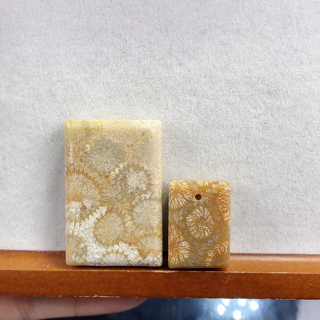 听***安硅化珊瑚（珊瑚玉）未镶嵌吊坠(赠链)