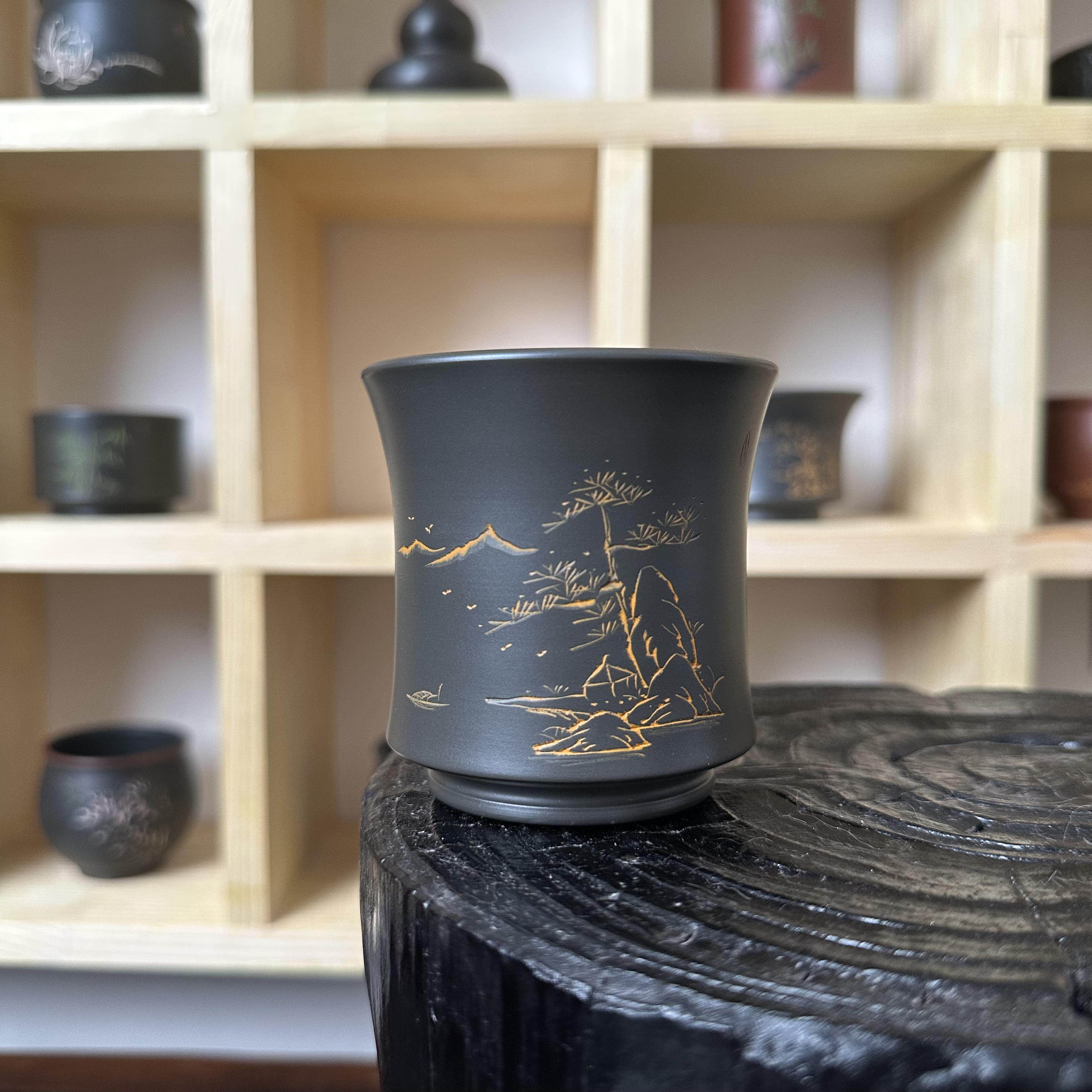 原矿坭兴陶手工创意主人杯可用于品茗喝茶150毫升