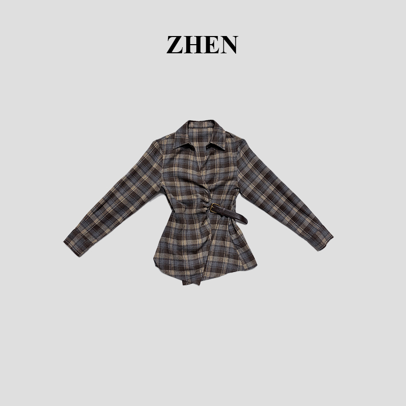 【ZHEN】25K02029 2025新款时尚气质休闲百搭衬衫上衣女