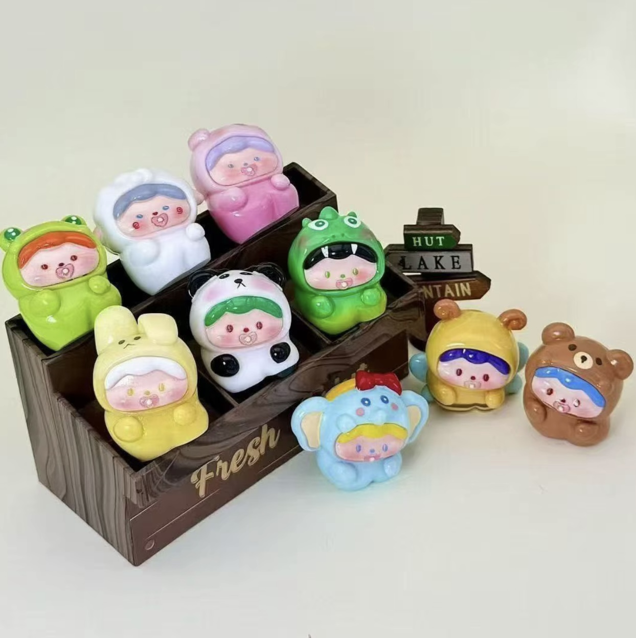 【直播拆】奶嘴歪头动物崽崽diy摆件