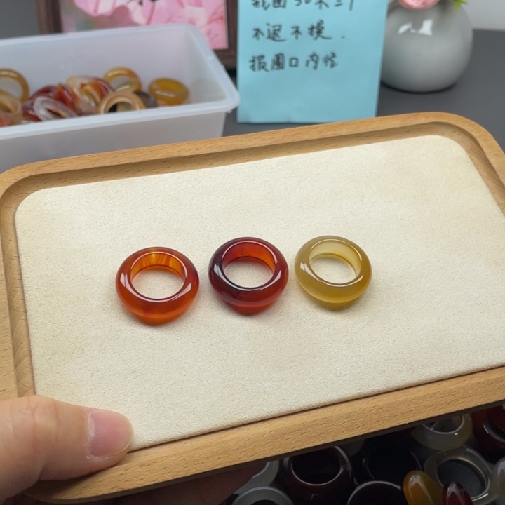 未镶嵌戒指玛瑙/玉髓