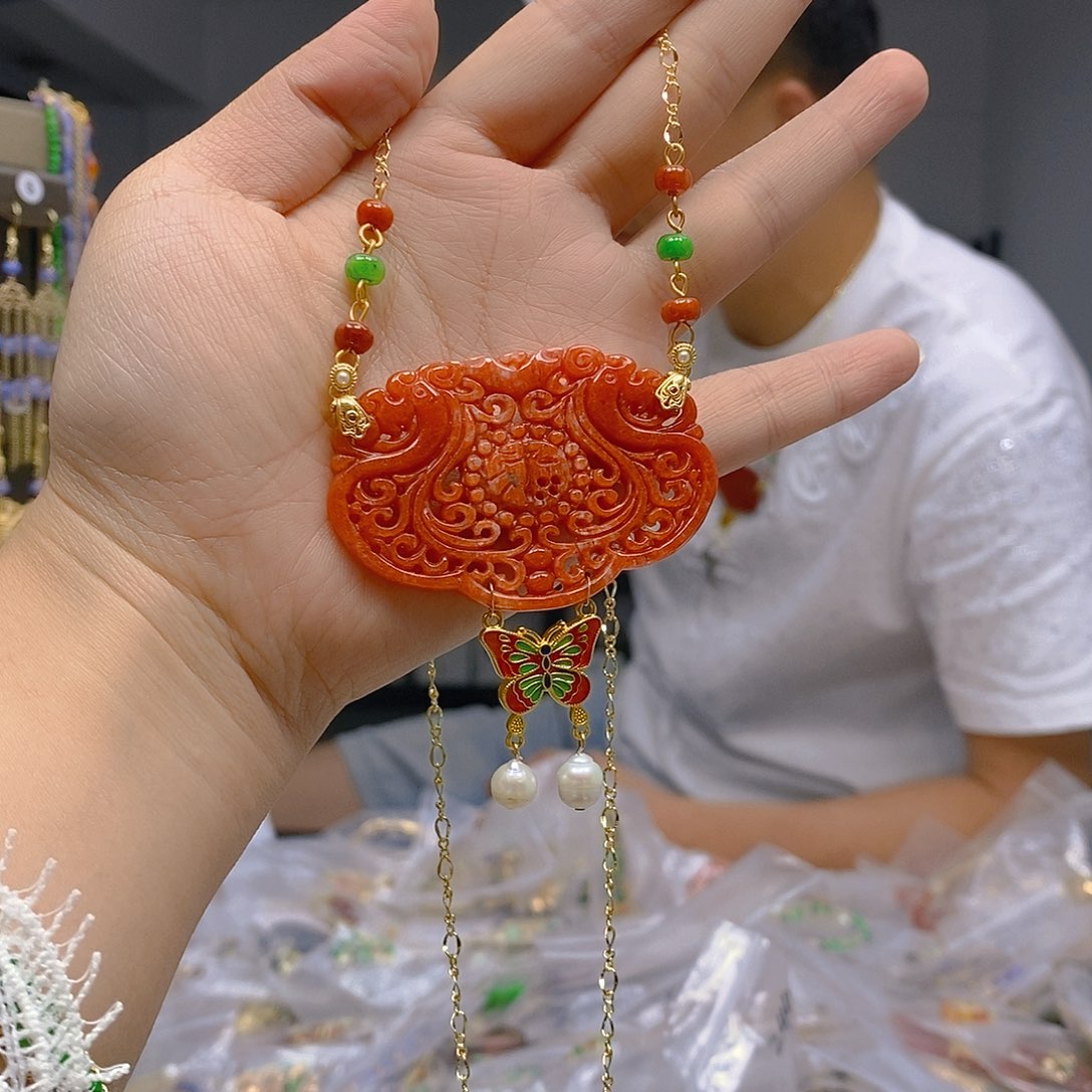 翡翠合金耳坠翡翠