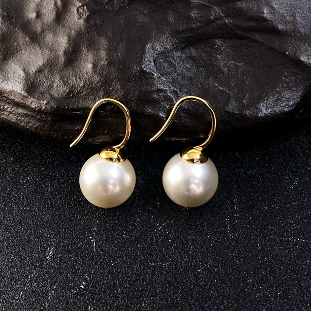 925银耳饰 等你 简约百搭质感高跟鞋仿珍珠耳环2510883