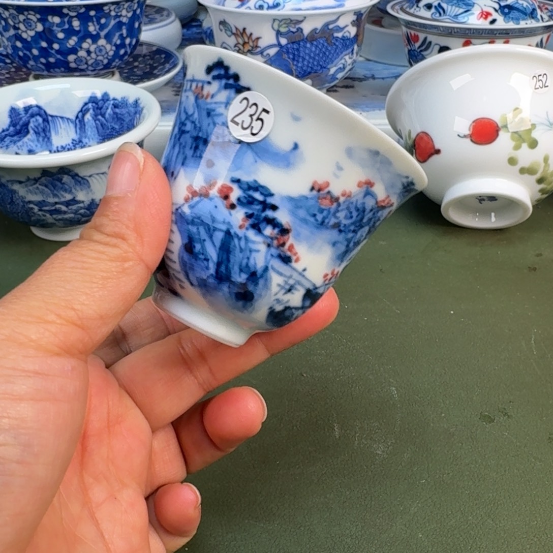 陶景德镇纯手绘茶具圆圆235