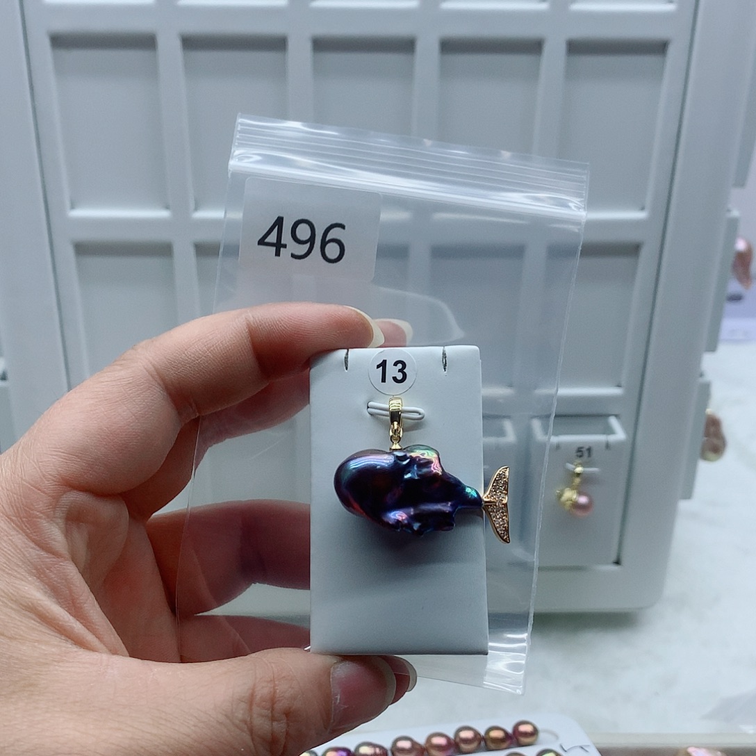 淡水珍珠吊坠(不含链)合金