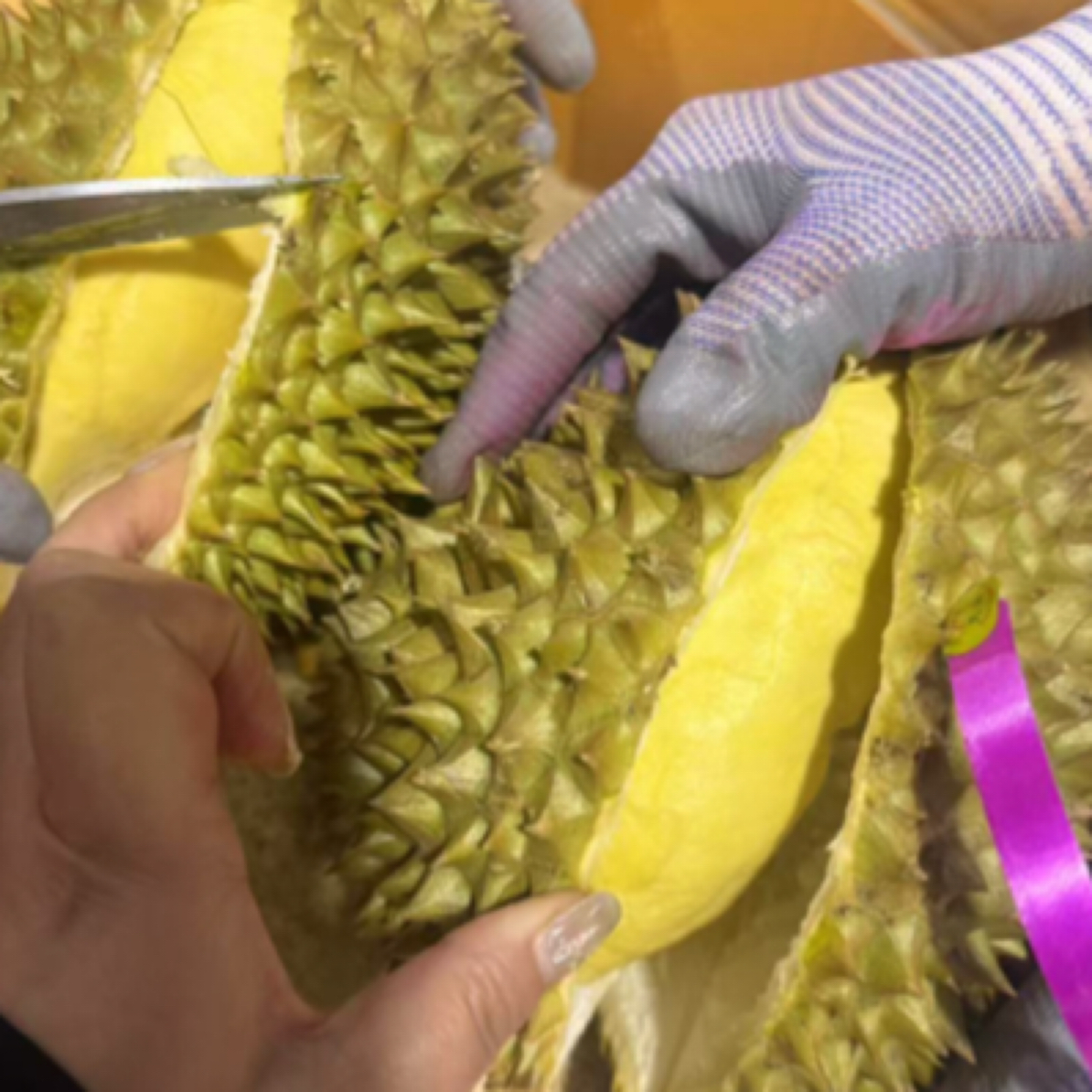 萨瓦迪卡树熟金枕/新鲜金枕巴掌榴莲 核小 2斤-3斤 68一个 保三房肉金枕泰国