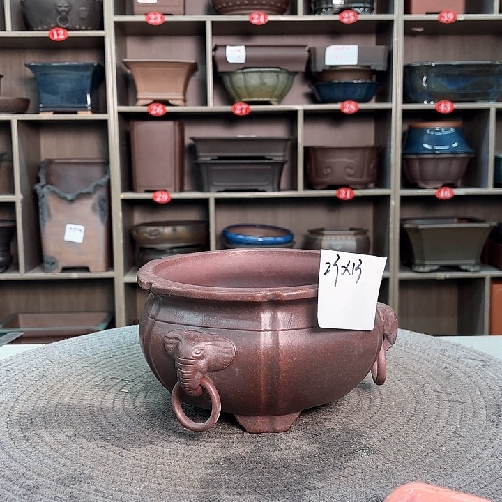 紫砂花盆紫砂的颜色很好看呀