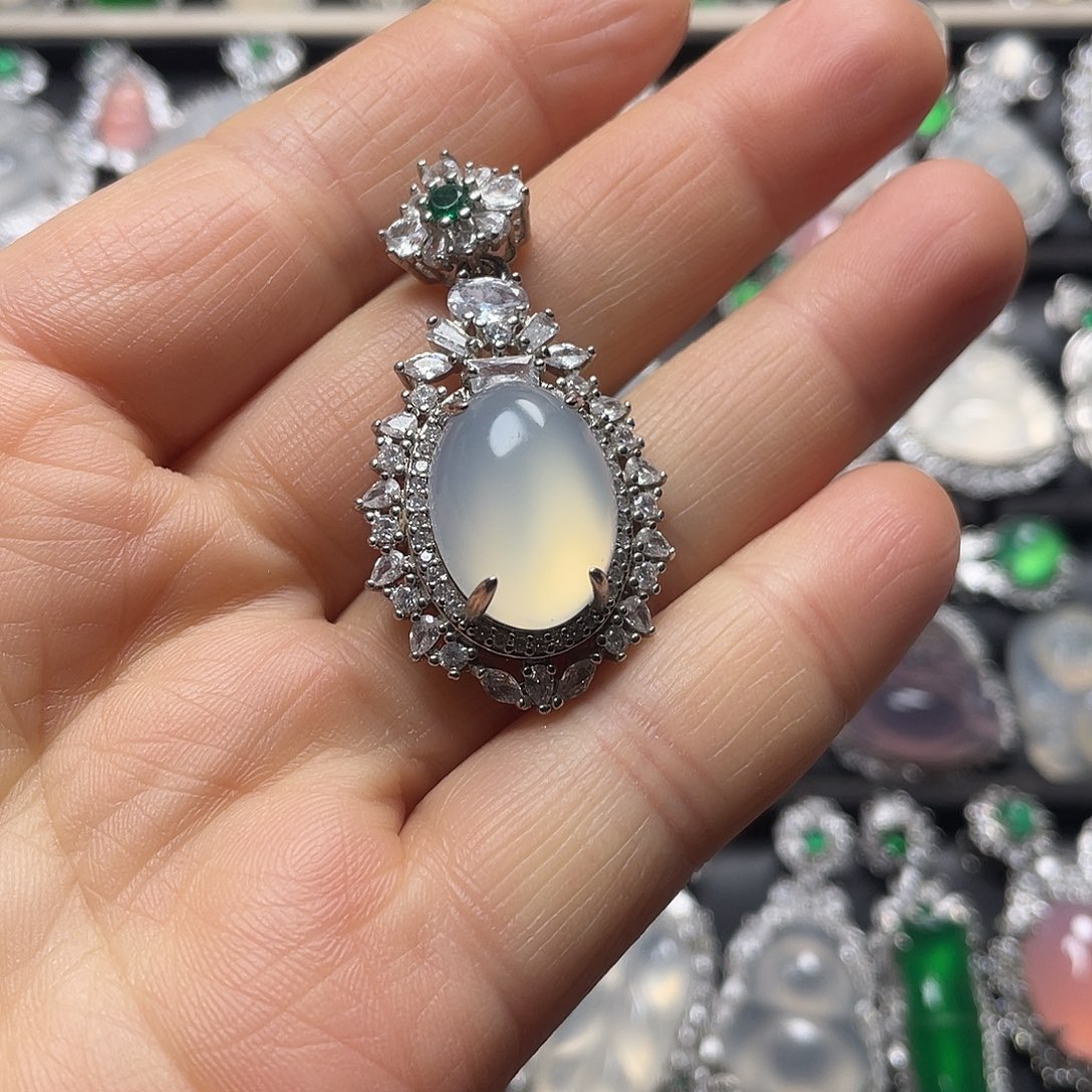 玛瑙/玉髓合金挂件