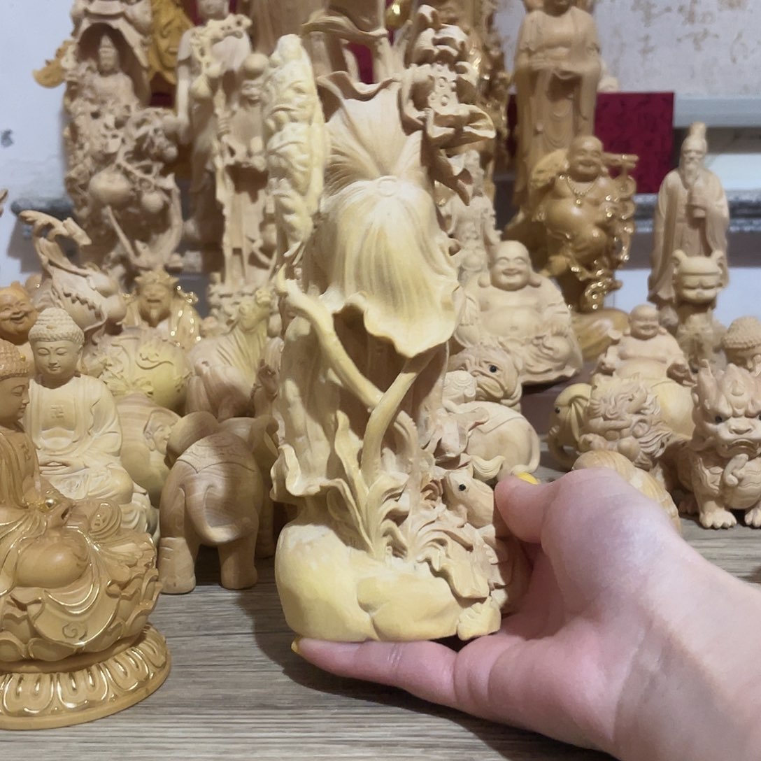 黄杨木小叶黄杨木荷塘月色摆件