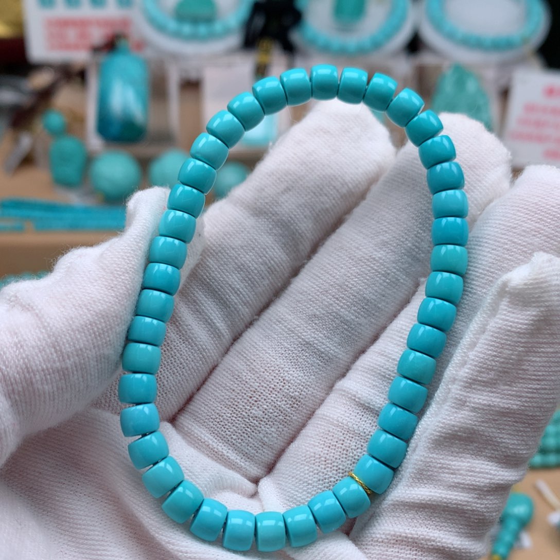 绿松石未镶嵌珠宝奇石5.6mm