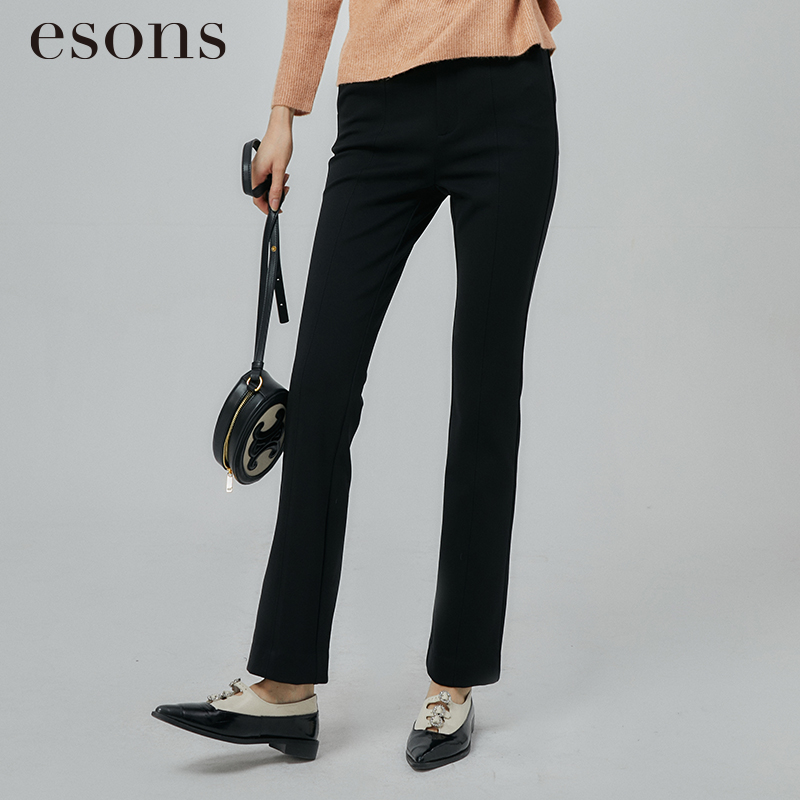 esons/爱城市【商场同款】女装简约高腰修身牛仔长裤小脚裤33854970