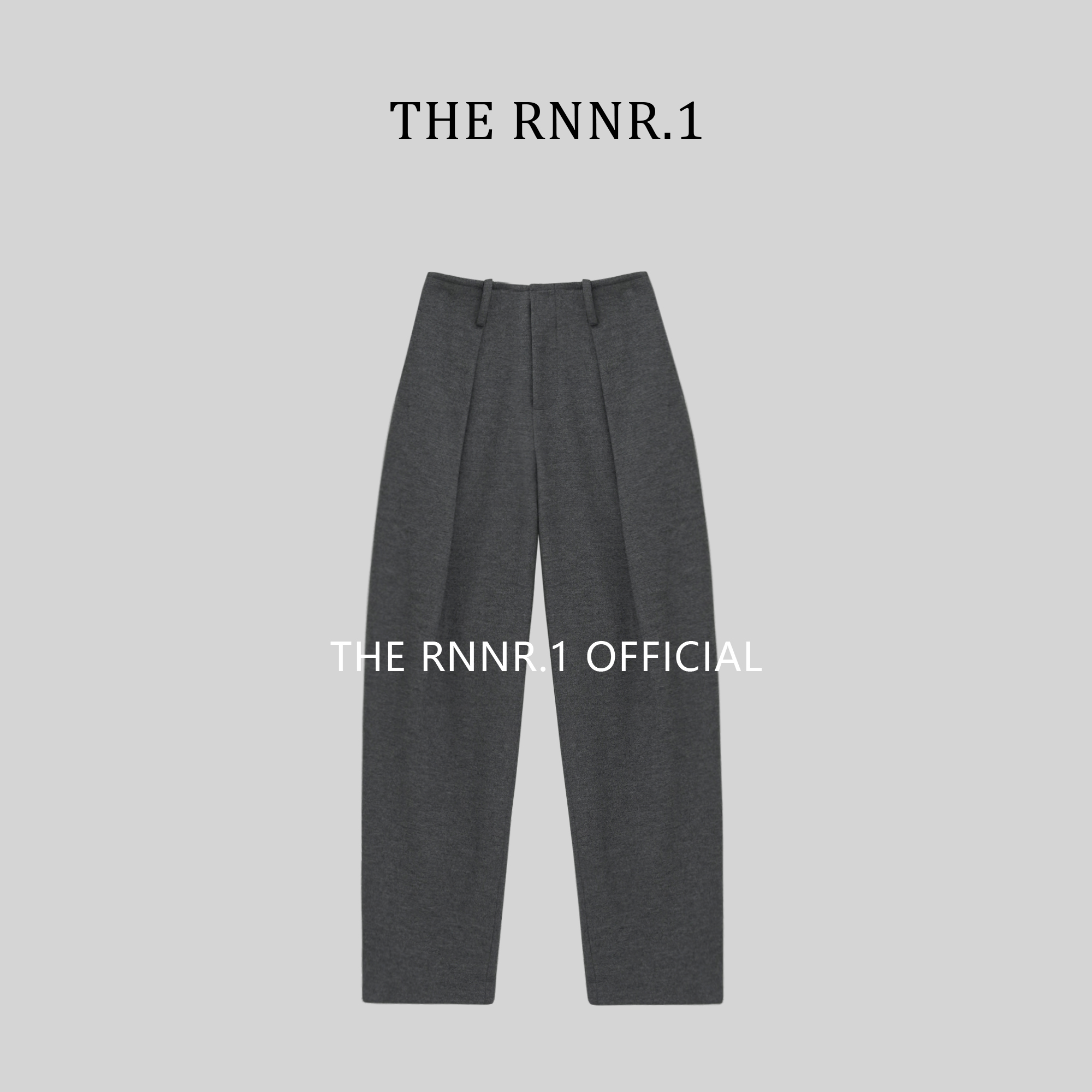 THE RNNR.1帅气！解构主义 灰色 羊毛 直筒锥型靴裤 长裤