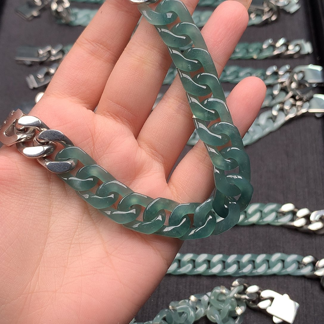 小***C翡翠未镶嵌手链005