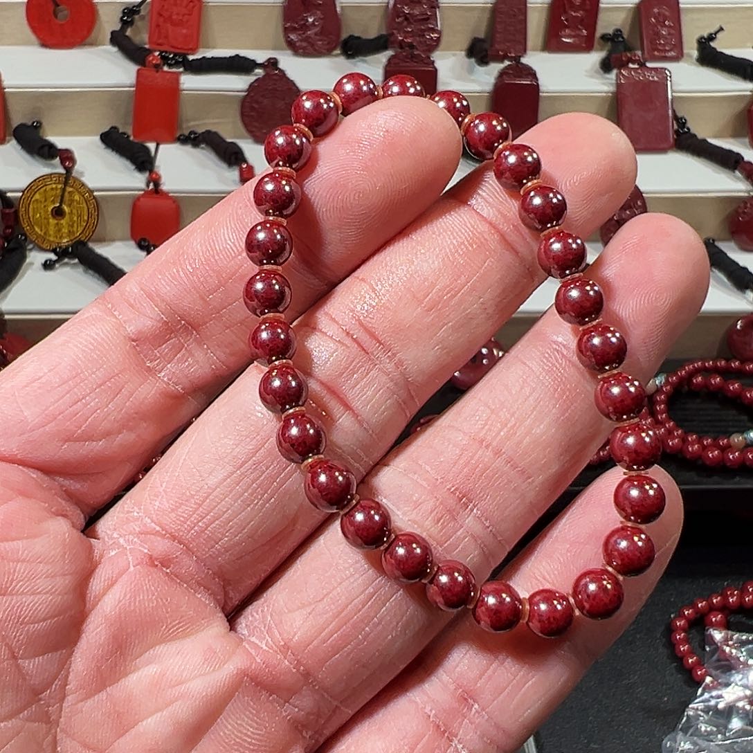 天然辰砂原矿6mm手串