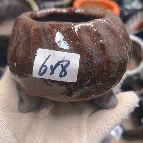 红陶粗陶花盆手工