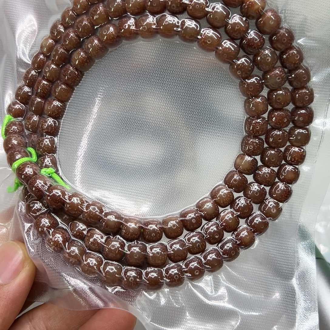 星月菩提手串17殿堂嗷嗷爆透粉冰玉华星月菩提108-87